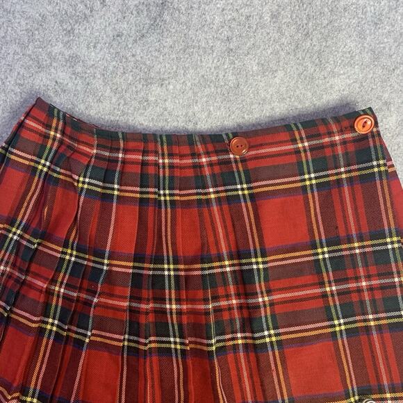 Ice Fire Kilt Canadian Made Women’s Size 5 Red and Green Plaid Vintage - Picture 2 of 8
